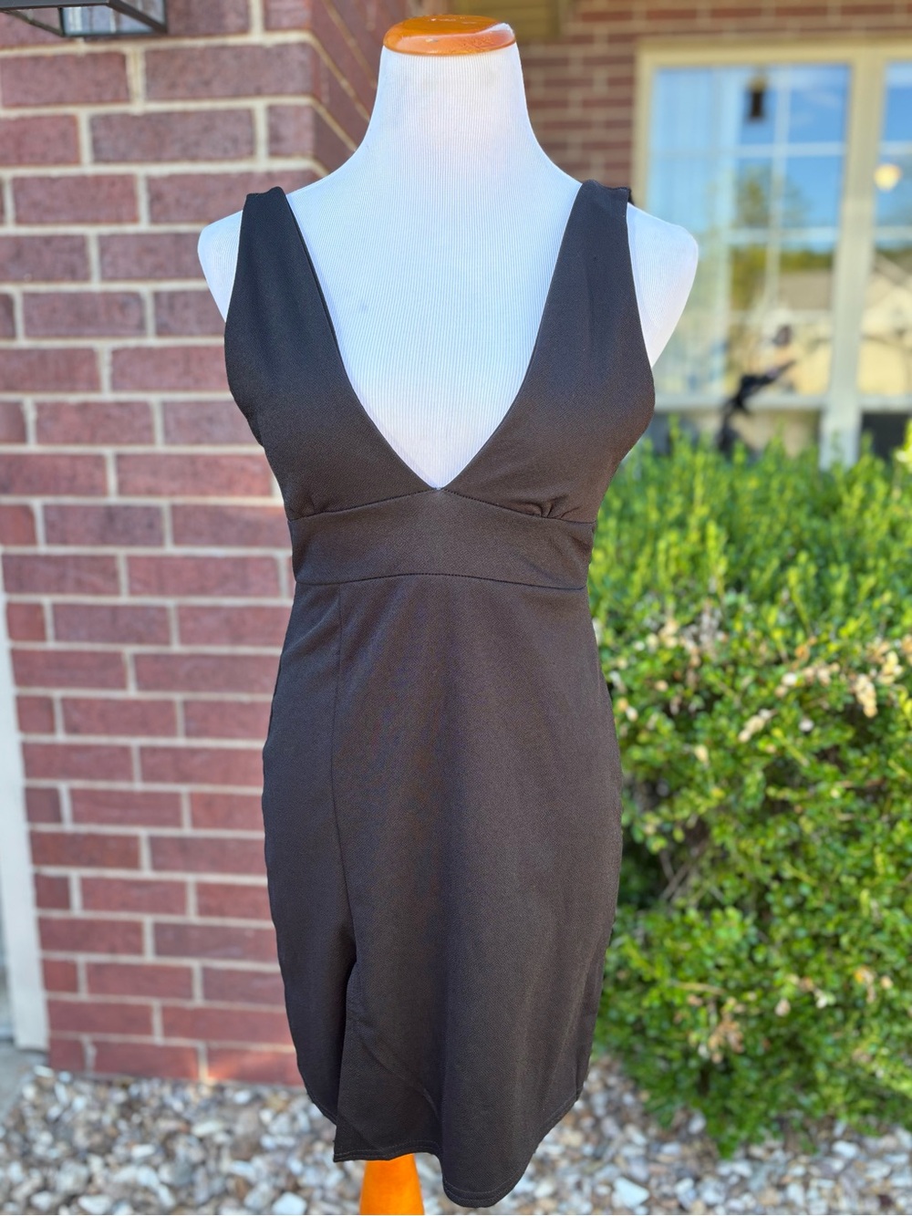 Nasty Gal Black V-Neck Mini Dress